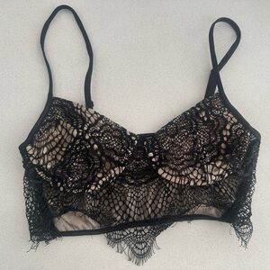 Elegant Black Lace Bralette